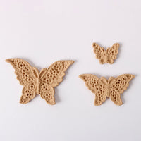 Flexibel houten ornament Pentart vlinders set 3 stuks, 5 × 3 cm