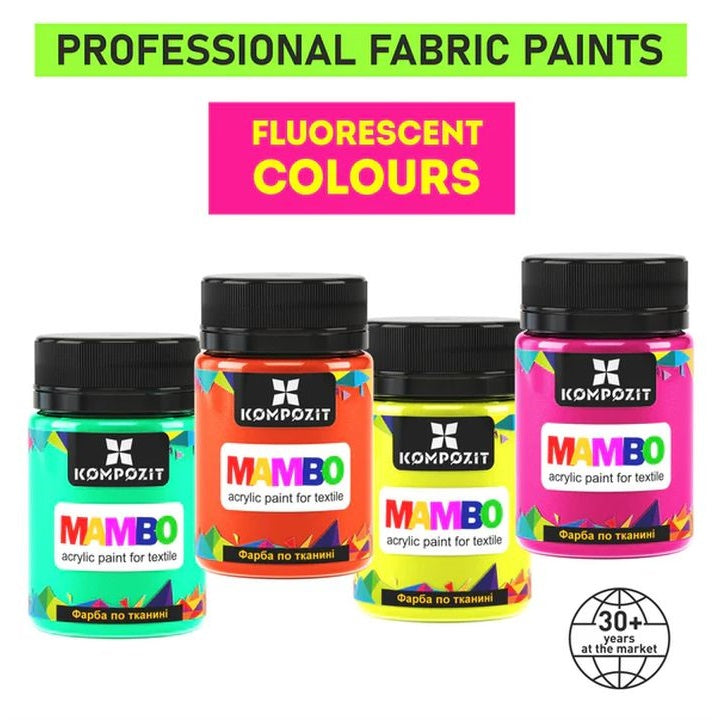 Kompozit MAMBO fluorescerende textielverf voor stof en leer 50 ml – afbeelding 2