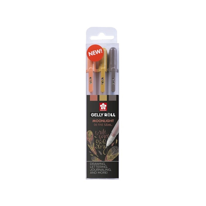 Sakura Gelly Roll Moonlight gelpennen 0,35 mm, set van 3