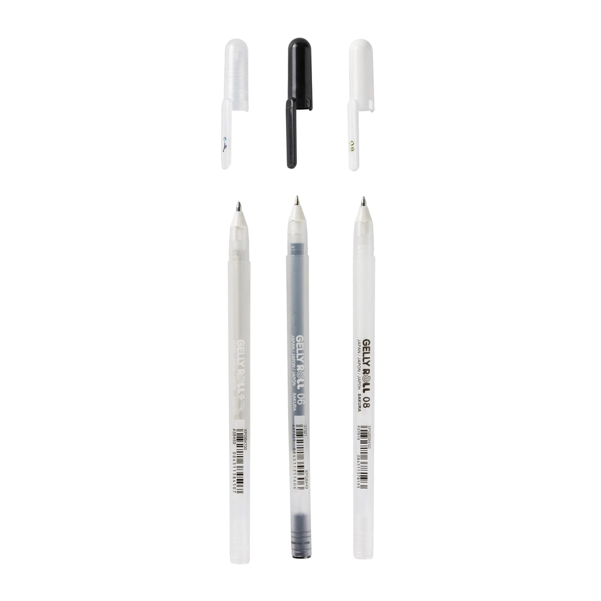 Gelpennen Sakura Gelly, set van 3 (transparant, zwart, wit)