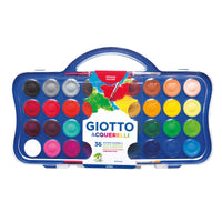 Giotto Aquarelli waterverf 36 napjes Ø 30 mm met 2 penselen