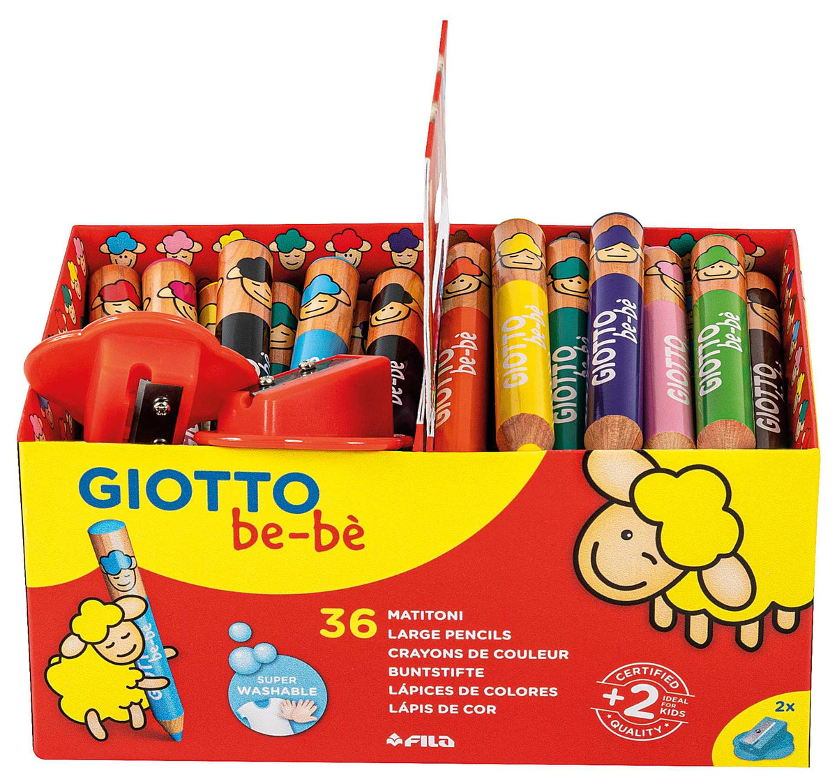 GIOTTO be-bè dikke ronde kleurpotloden, schoolverpakking