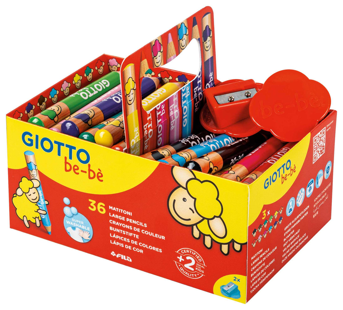 GIOTTO be-bè dikke ronde kleurpotloden, schoolverpakking
