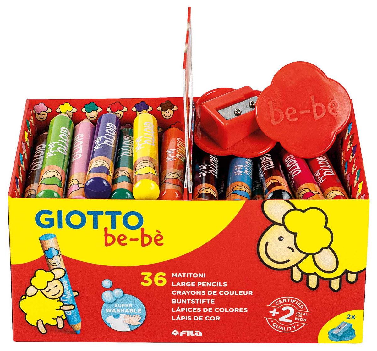 GIOTTO be-bè dikke ronde kleurpotloden, schoolverpakking