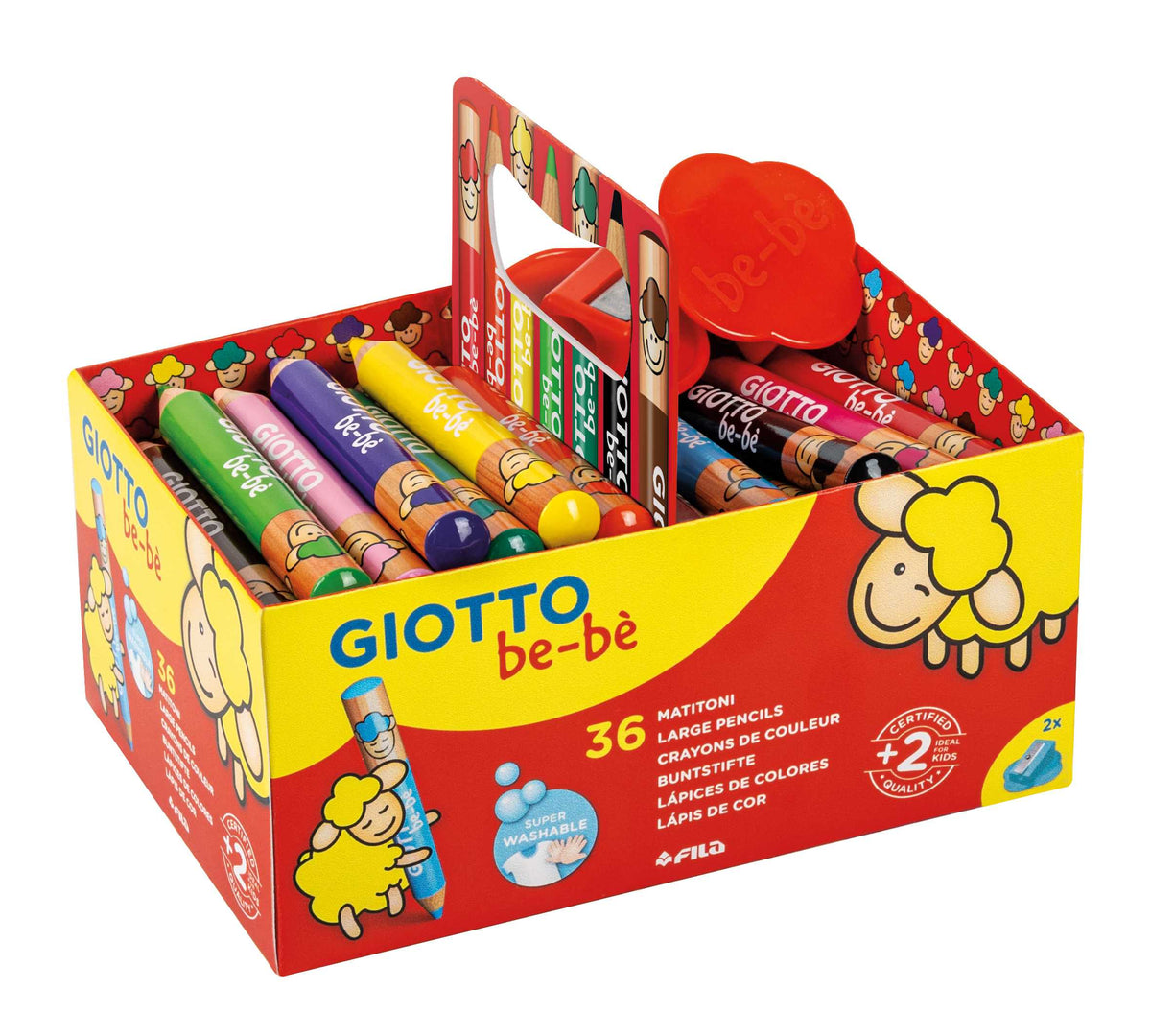 GIOTTO be-bè dikke ronde kleurpotloden, schoolverpakking