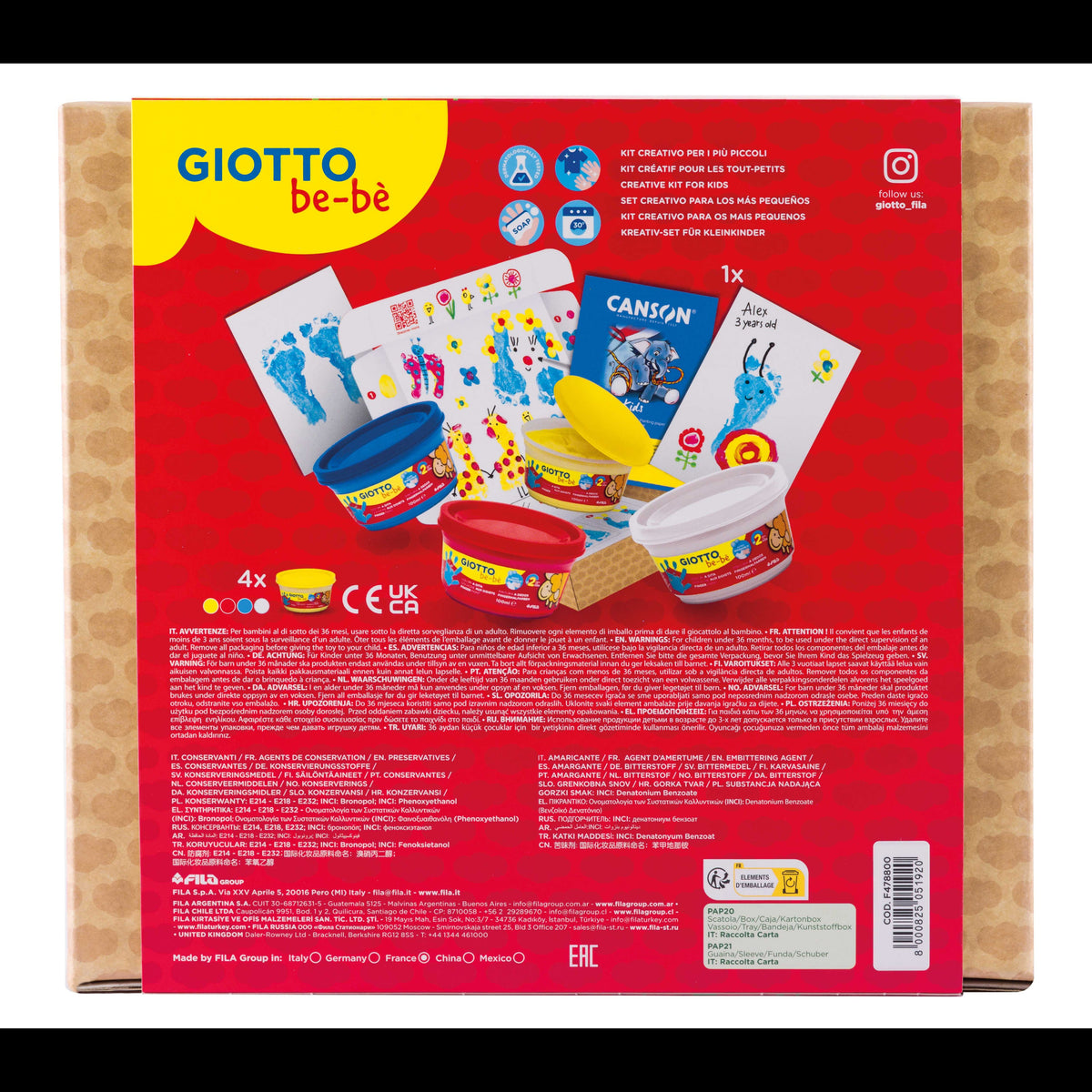 GIOTTO be-bè My Little Feet knutselset voor hand- en voetafdrukken