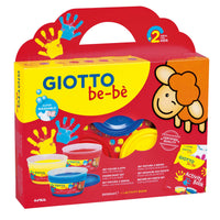 Giotto be-bè vingerverf 3 × 150 ml met activiteitenboekje