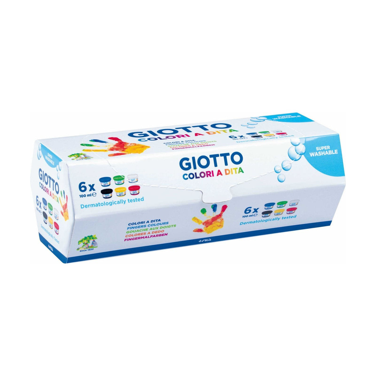 Giotto be-bè vingerverf 6 × 100 ml