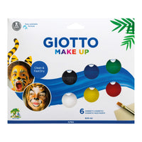 GIOTTO Make Up schmink 6 × 5 ml met kwastje en sponsje