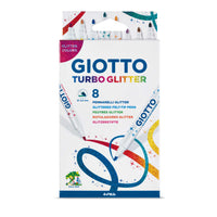GIOTTO Turbo Glitter glitterstiften, set van 8 – 2,8 mm