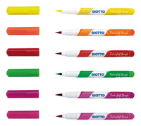 GIOTTO Turbo Soft Brush Fluo brushpennen, set van 6