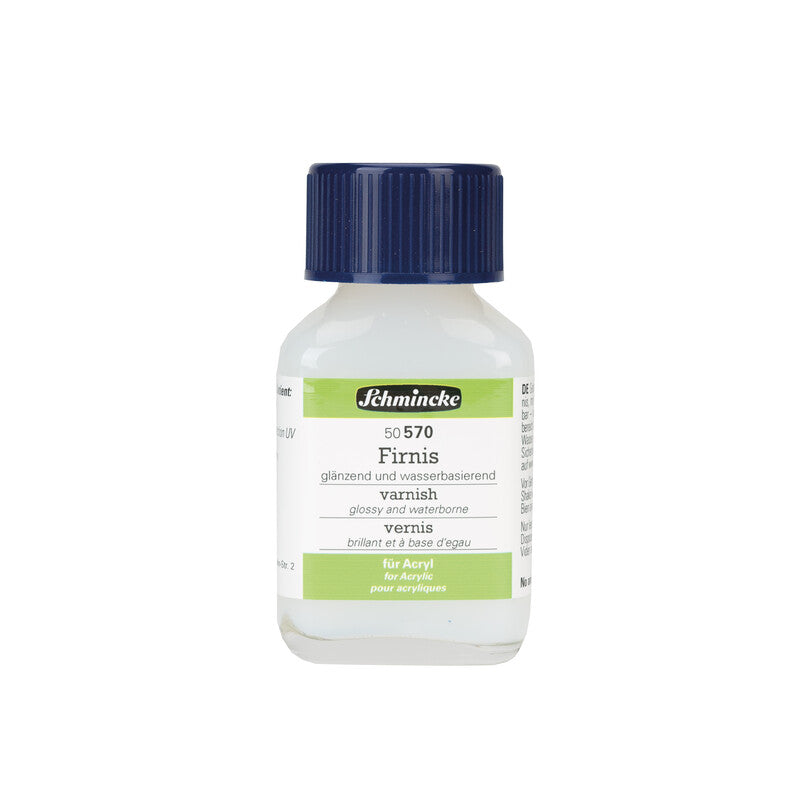 Glanzend vernis op waterbasis Schmincke, 60 ml en 200 ml