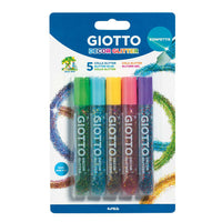 Glitterlijm GIOTTO Glitter Glue, 5 tubes van 10 g