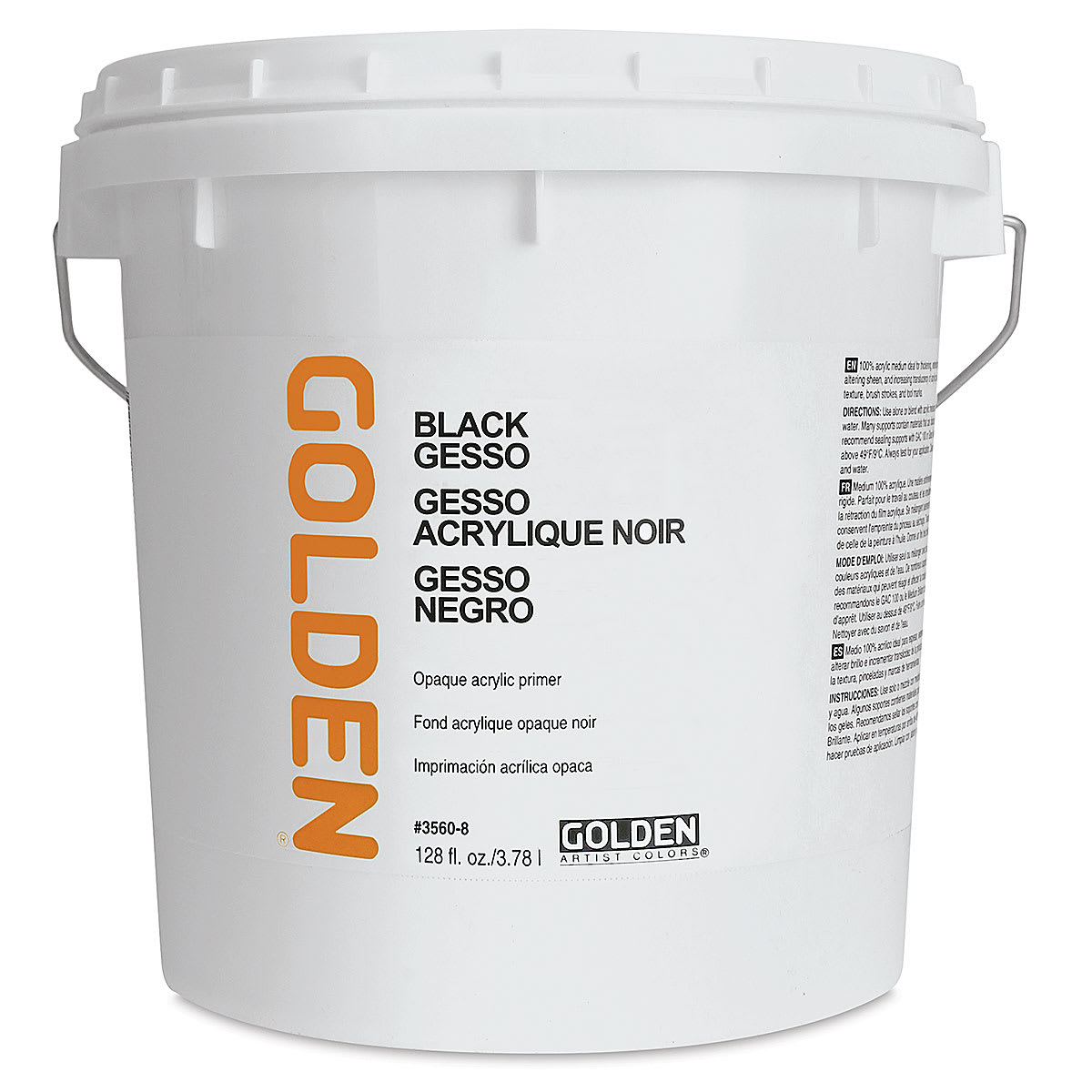 Golden Black Gesso, zwarte acrylgesso