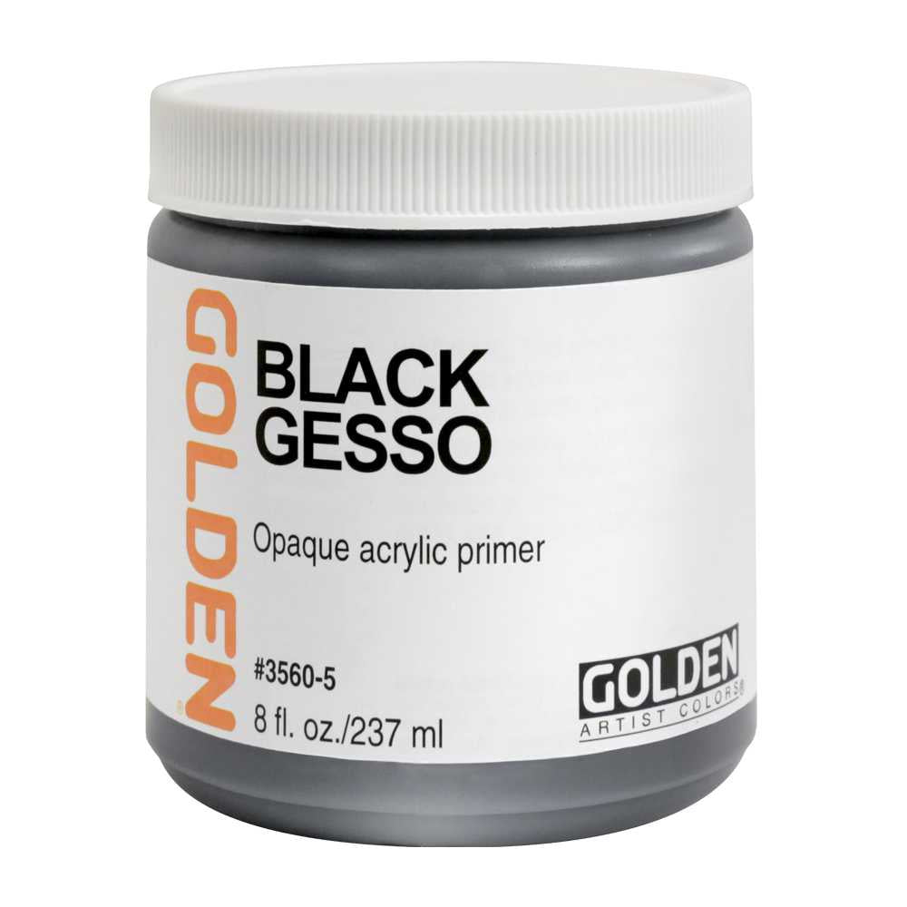 Golden Black Gesso, zwarte acrylgesso