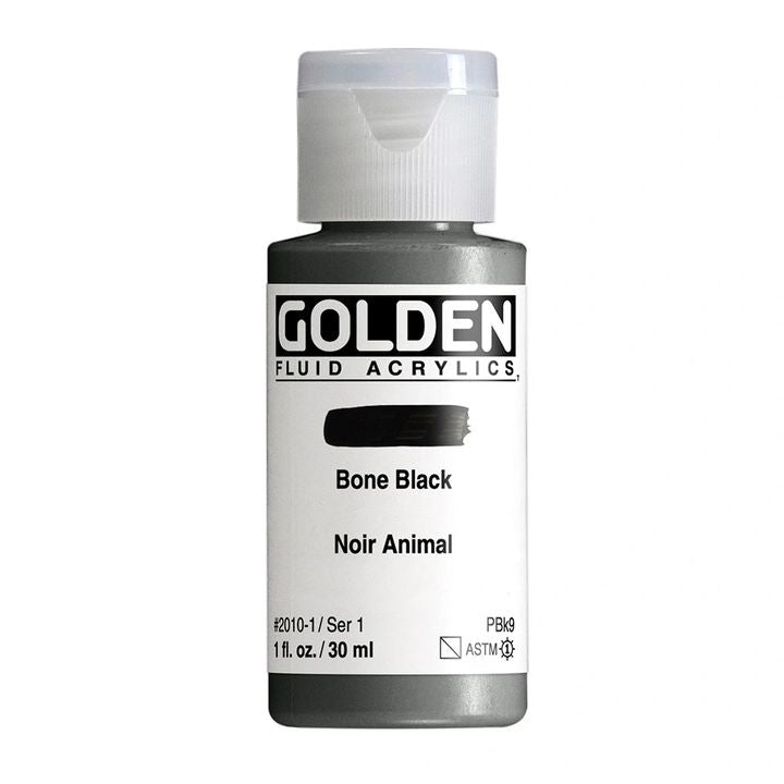 GOLDEN Fluid Acrylic Paint 118 ml – 2010 bone black
