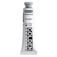 GOLDEN Heavy Body Acrylic Paint, 59 ml – 1445 Neutral Gray N5