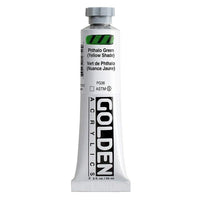 GOLDEN Heavy Body Acrylic Paint, 59 ml – 1275 Phthalo Green (Yellow Shade)