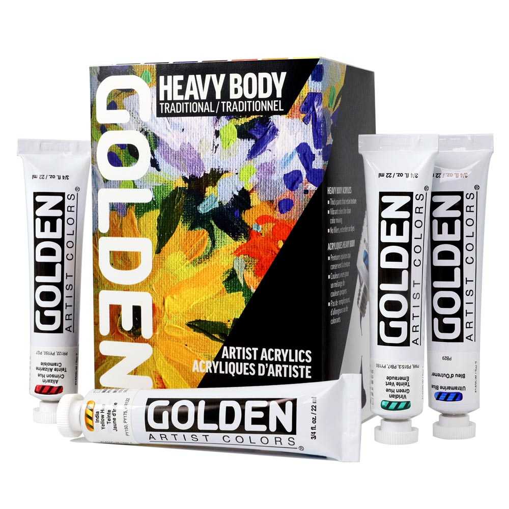 Golden Heavy Body acrylverfset Traditional 7 × 22 ml