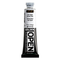 GOLDEN OPEN Slow-Drying Acrylic Paint, 59 ml – 7462 Van Dyke Brown Hue