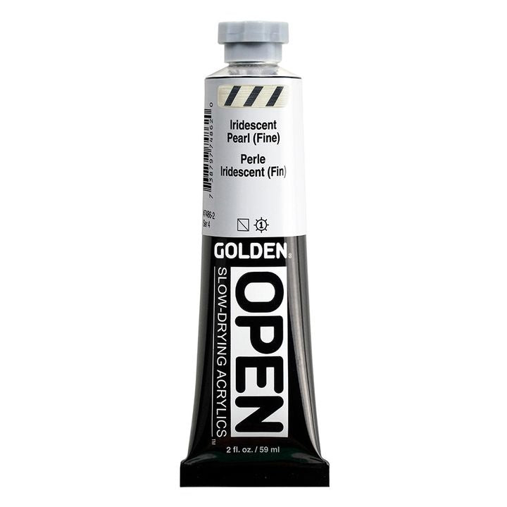 GOLDEN OPEN Slow-Drying Iridescent Acrylic Paint 59 ml – 7486 Pearl Fine