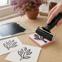 Inktroller van siliconen voor linosnede, 6–15 cm – afbeelding 2