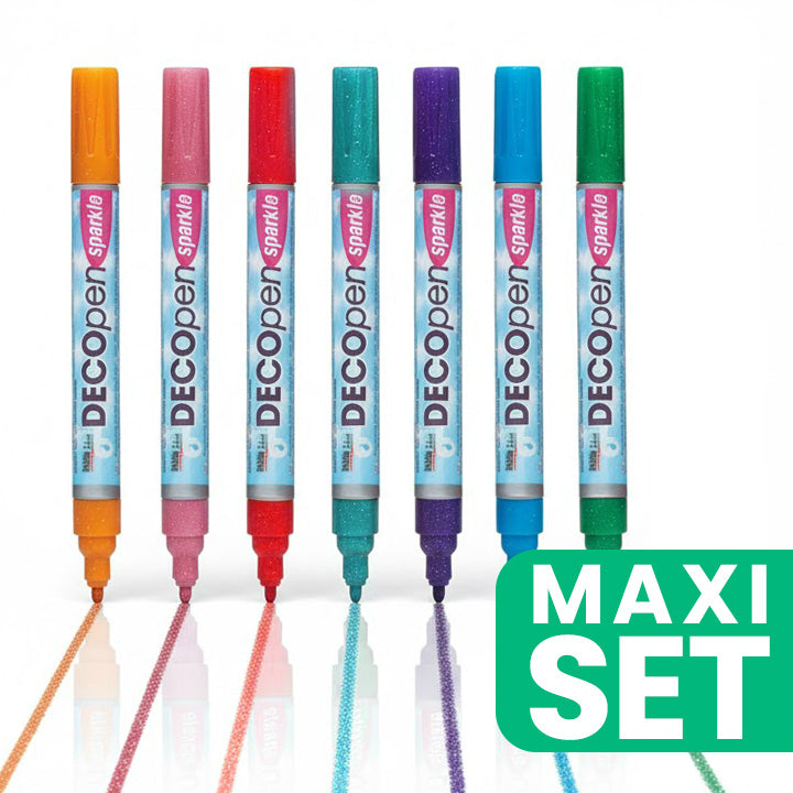 Great-Value Kreul DecoPen Glitter Marker Set, 7 Shades