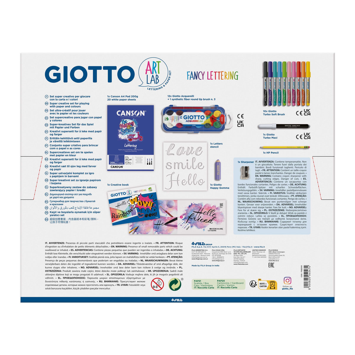 Handletteringset GIOTTO Fancy Lettering, 45-delig