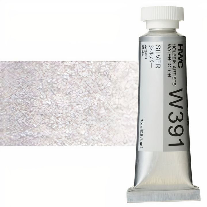 Holbein Artists Professional Watercolor Paints, 15 ml, Silver