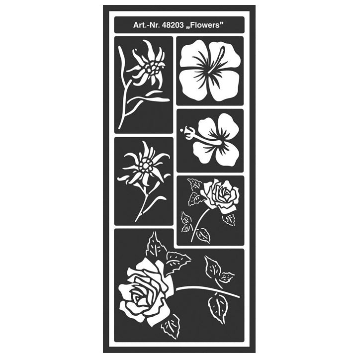 Home Design Flowers Stencil