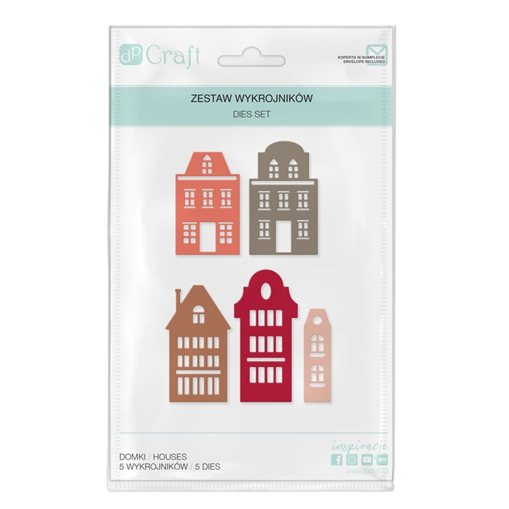 Houses Die-Cutting Template, Set of 5