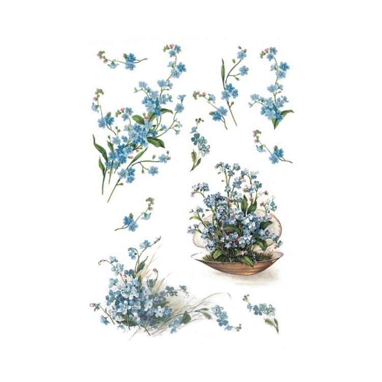ITD Rice Paper A4 - Forget-Me-Nots