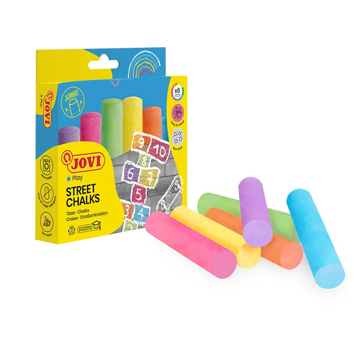 JOVI Colored Jumbo Chalk, Set of 6