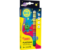 JOVI Glow plasticine 10 × 15 g – 8 kleuren + 2 nalichtende