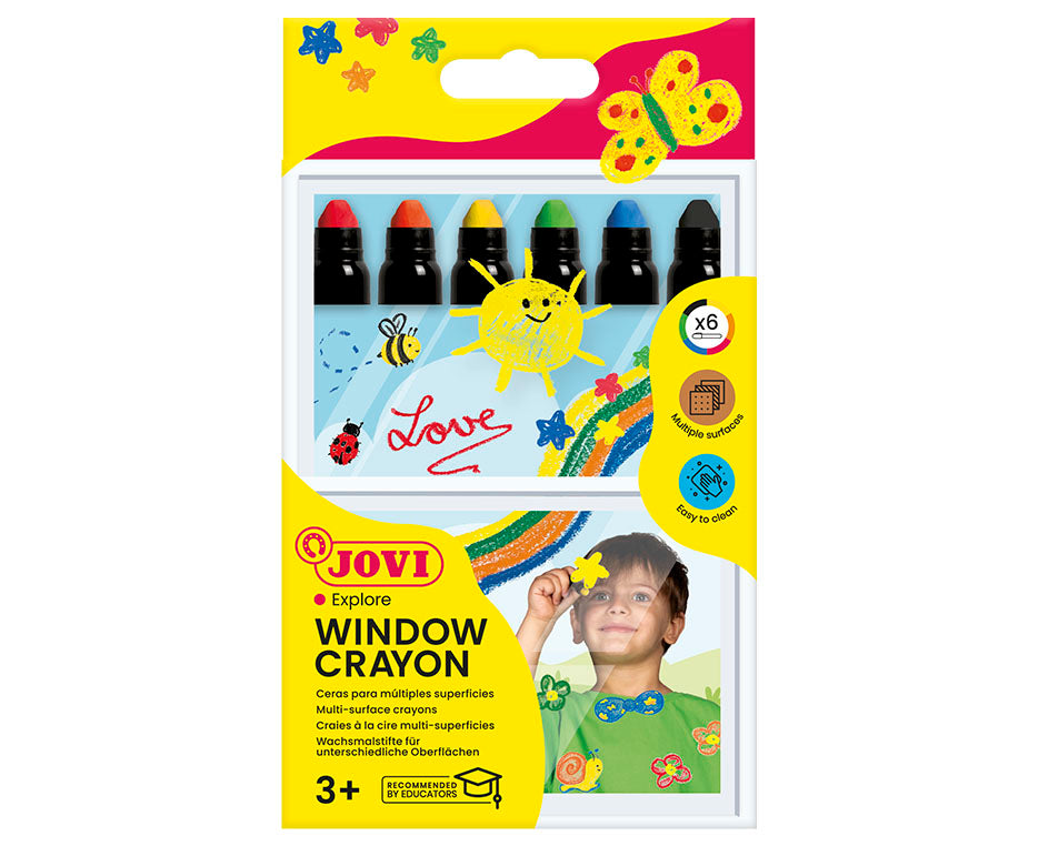 JOVI Jovidecor Glass gelkrijt voor glas, 6 stuks