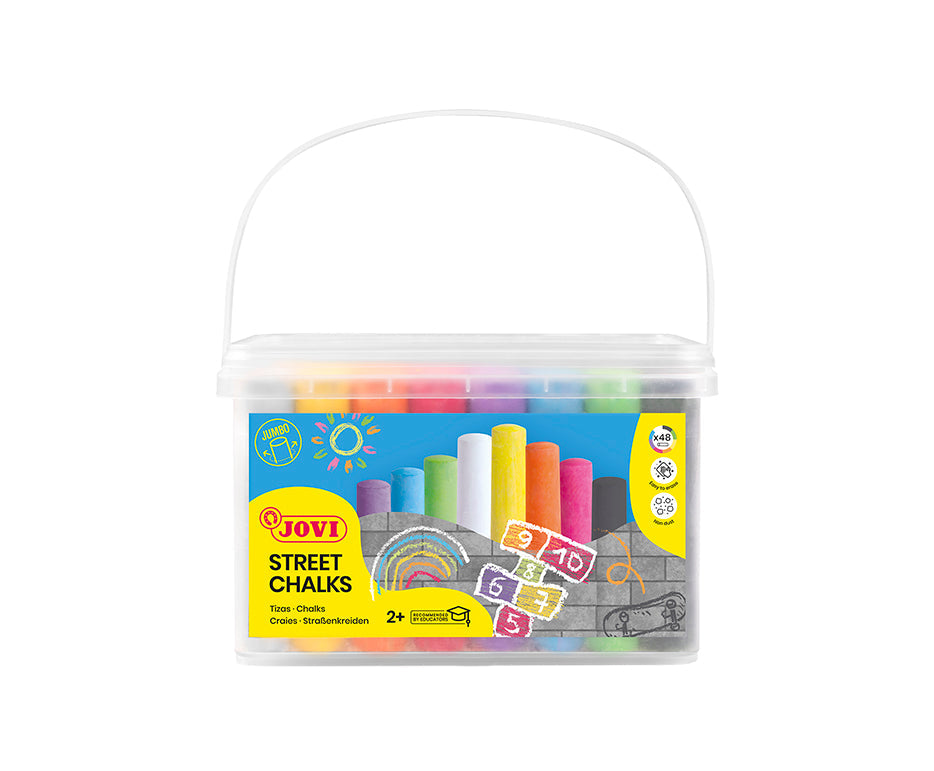 JOVI Jumbo stoepkrijt gekleurd 48 stuks, 100 × 20 mm