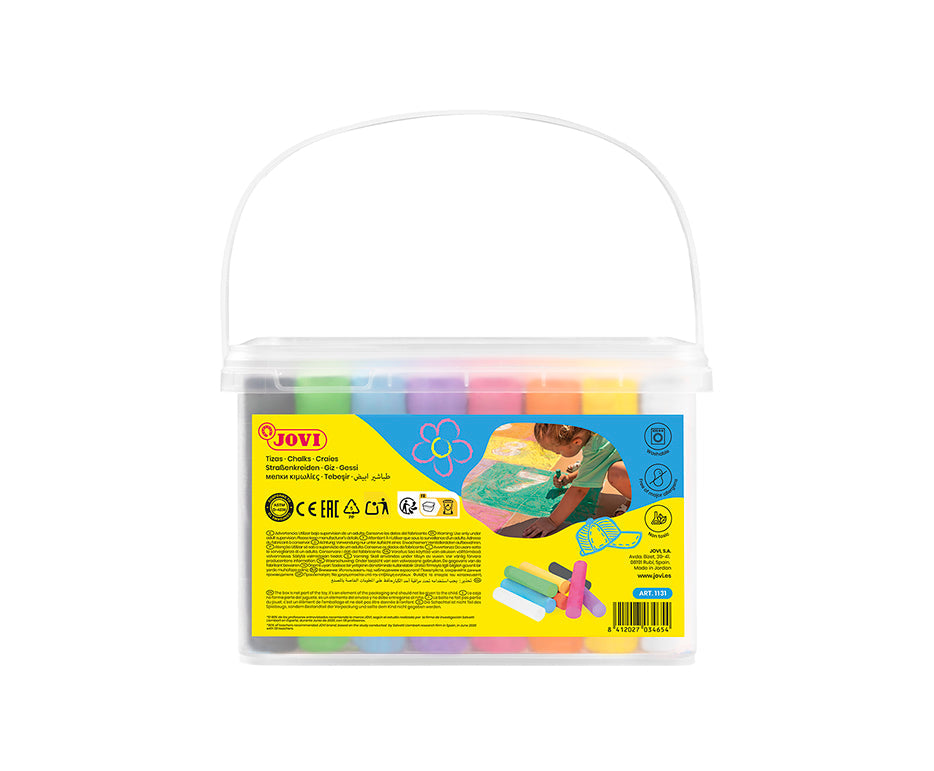 JOVI Jumbo stoepkrijt gekleurd 48 stuks, 100 × 20 mm