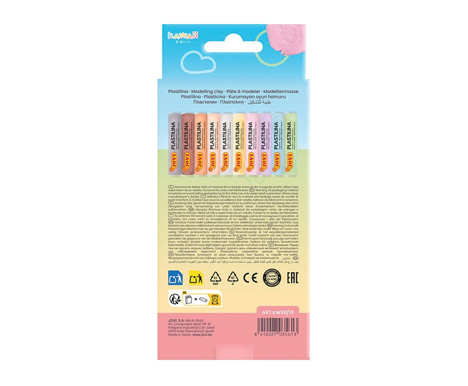 JOVI Kawaii plasticine 10 × 15 g – afbeelding 3