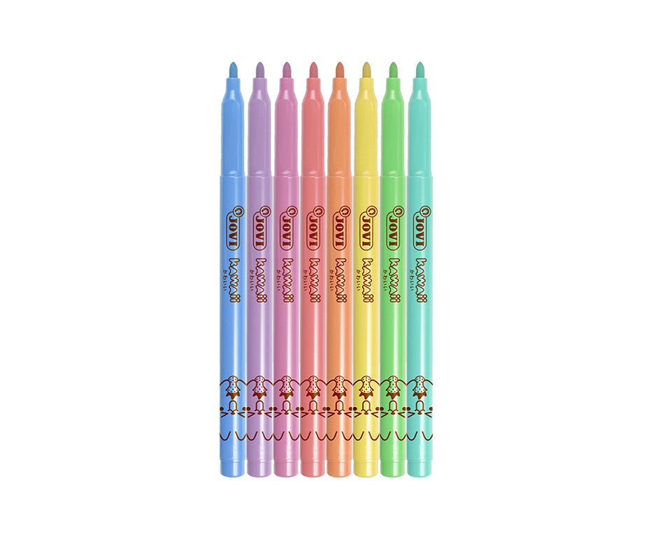JOVI Kawaii viltstiften 3 mm, set van 8