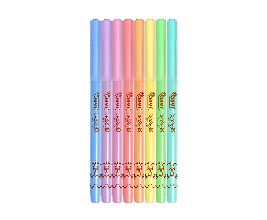 JOVI Kawaii viltstiften 3 mm, set van 8