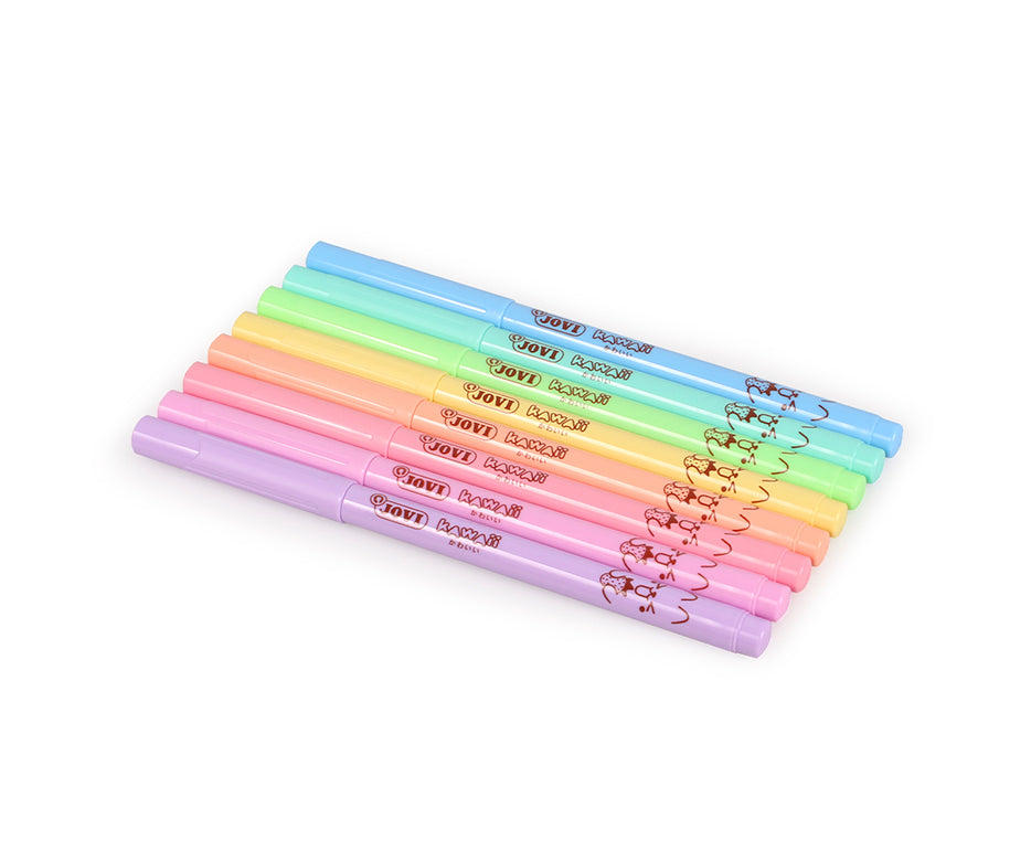 JOVI Kawaii viltstiften 3 mm, set van 8
