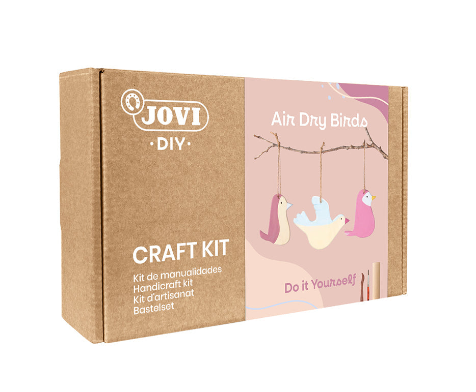 JOVI Kraft boetseerset Vogeltjes met luchtdrogende klei, 24-delig