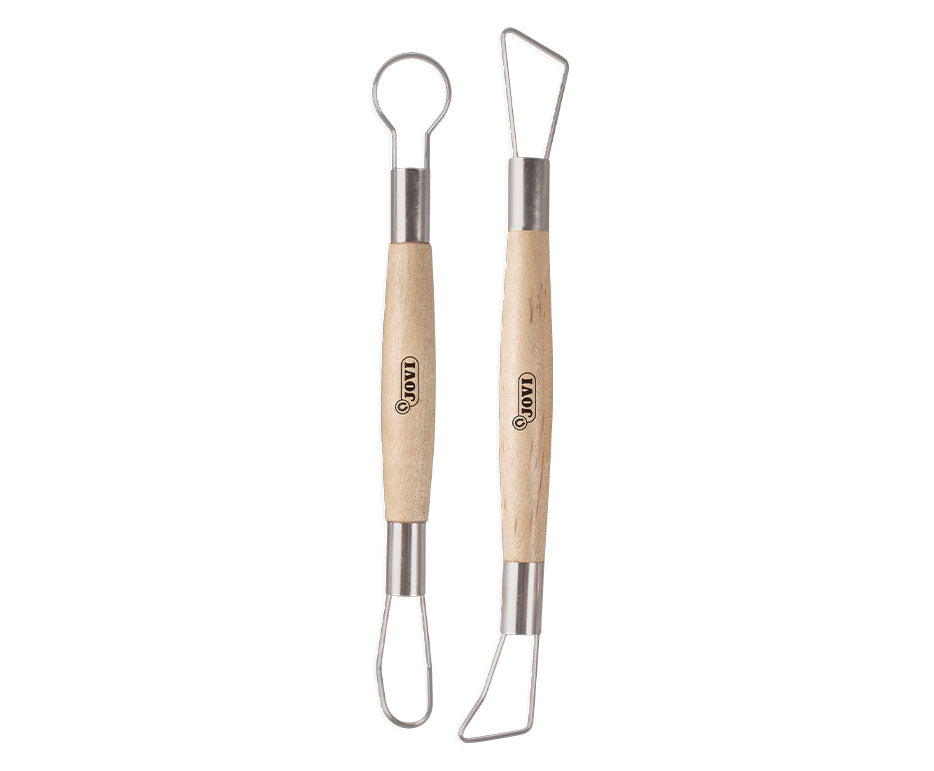 JOVI Kraft houten boetseergereedschap, set van 2 stuks
