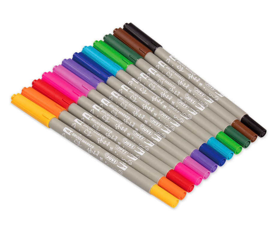 JOVI Lettering aquarelmarkers met dubbele punt, set van 12