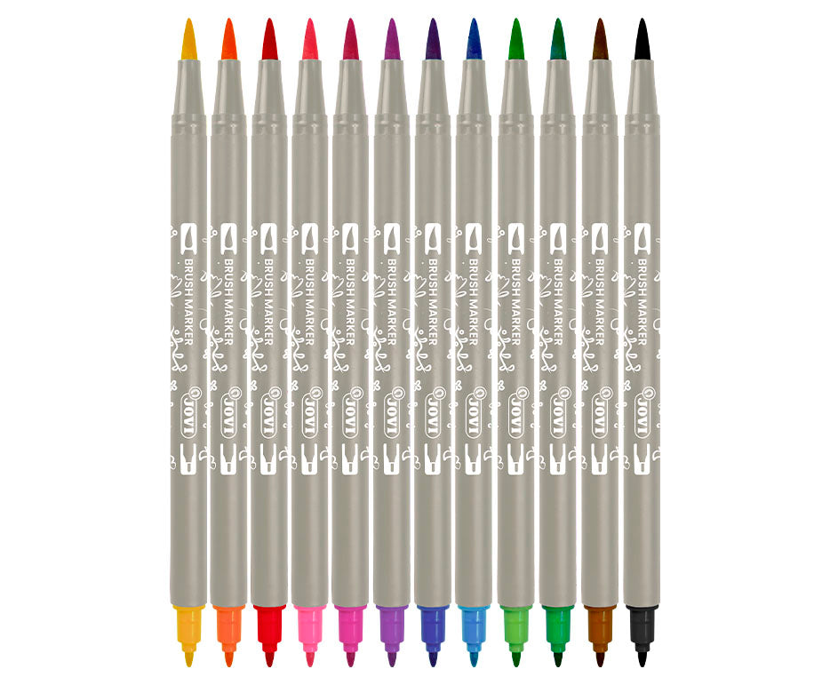 JOVI Lettering aquarelmarkers met dubbele punt, set van 12