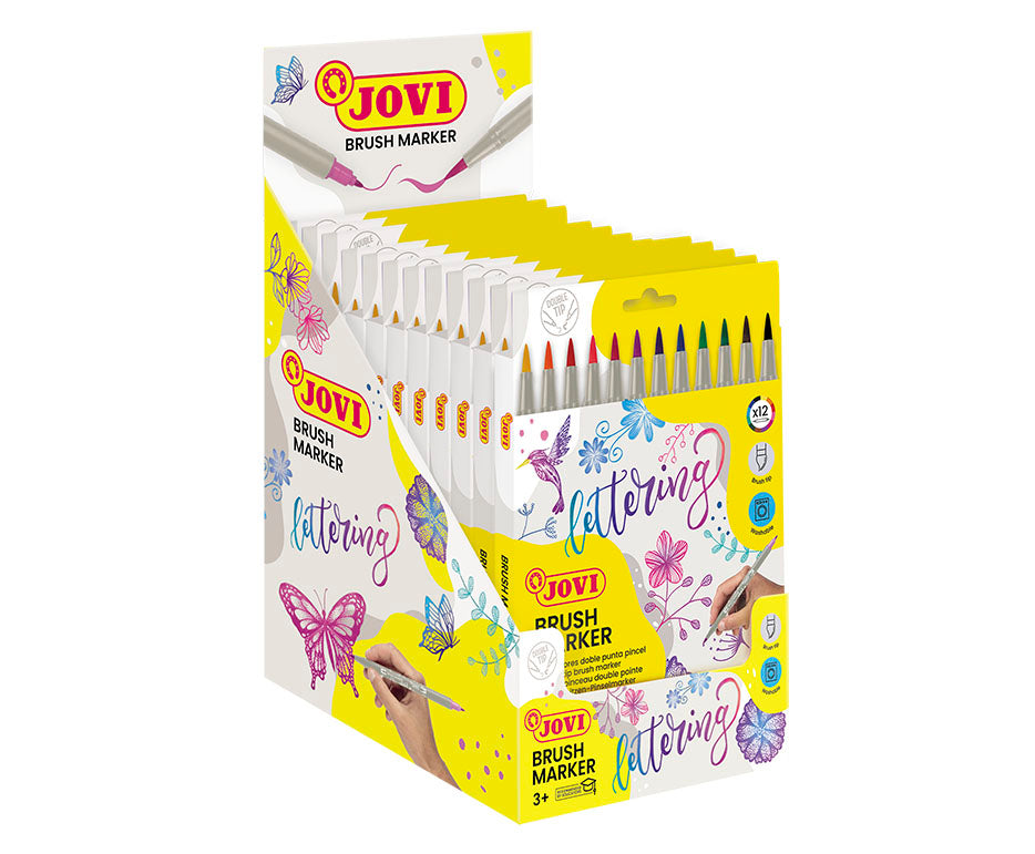 JOVI Lettering aquarelmarkers met dubbele punt, set van 12