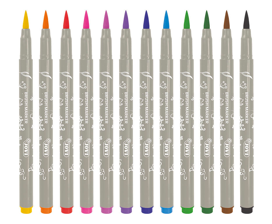 JOVI Lettering aquarelstiften met penseelpunt, set van 12