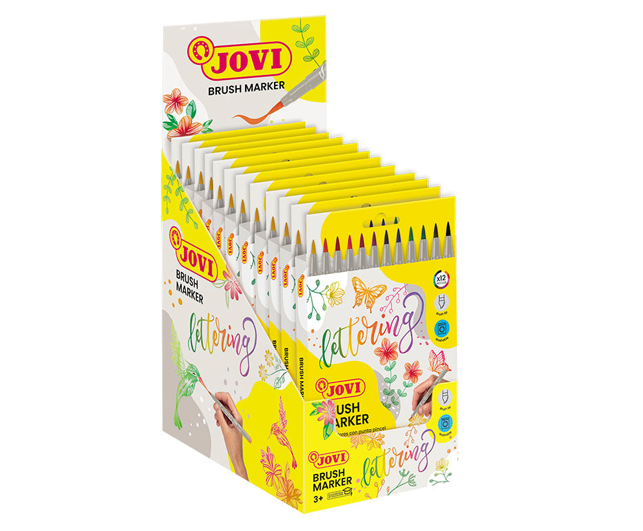 JOVI Lettering aquarelstiften met penseelpunt, set van 12