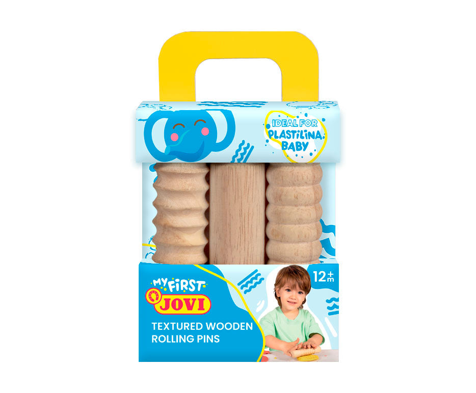 JOVI My First houten reliëfrollers voor klei, 3 stuks