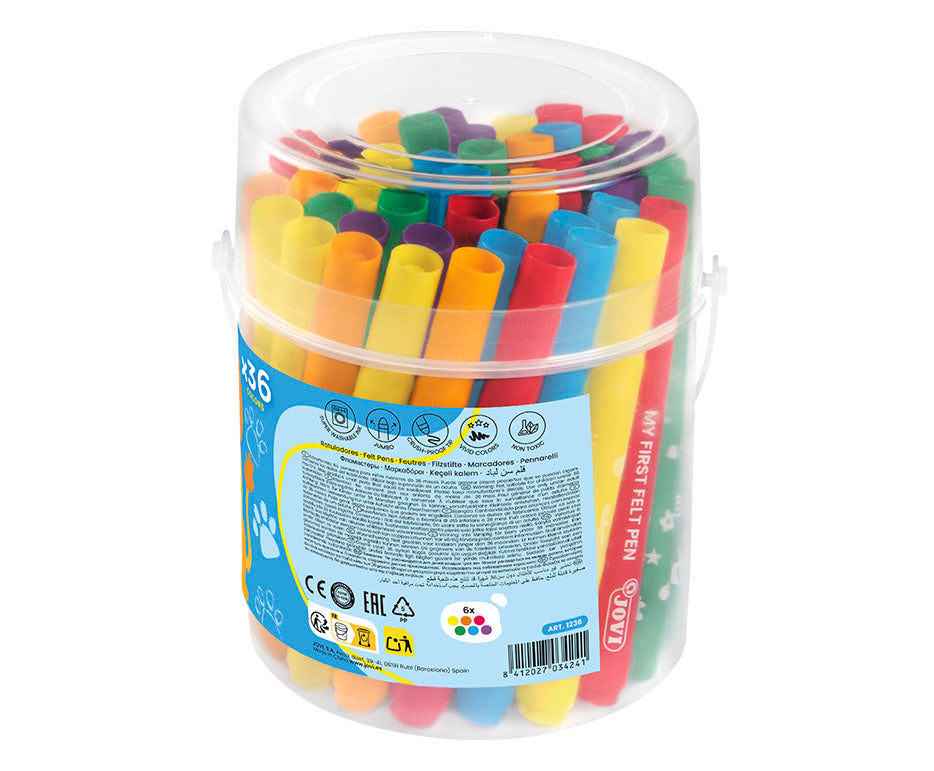 JOVI My First Jumbo viltstiften, 36 stuks in 6 kleuren
